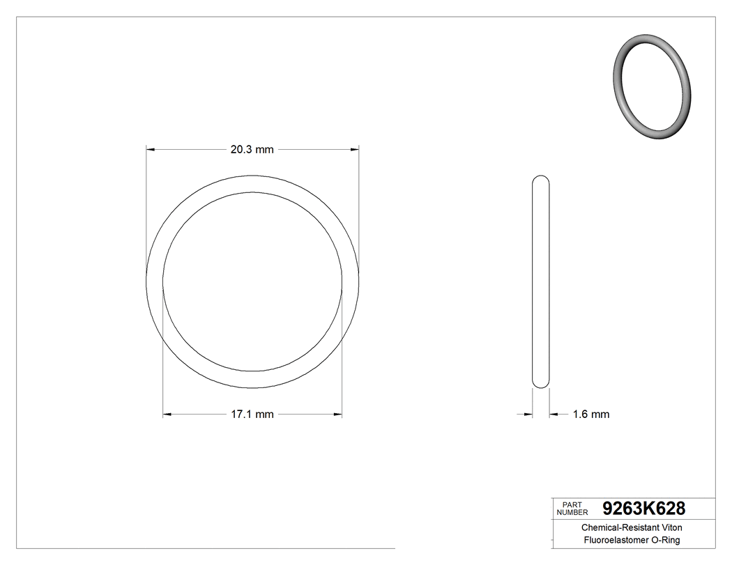 Technical drawing - 9263K628
